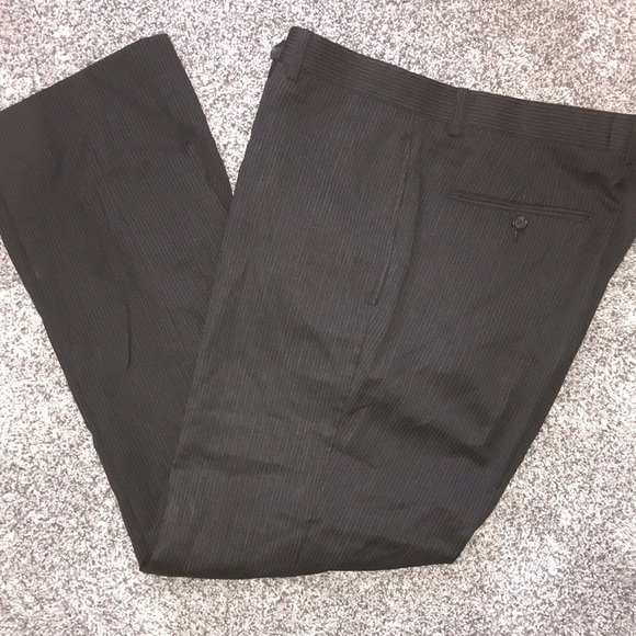 Black Striped Dress Pants Size 34/30 - Picture 2 of 4